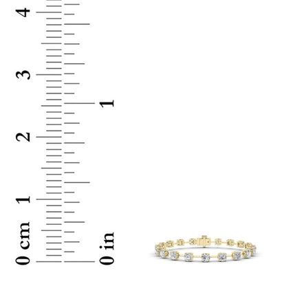 4.5CTW Round Shaped Lab Grown Diamond Split Prong Eternity Ring in 14K Gold (F/VS)