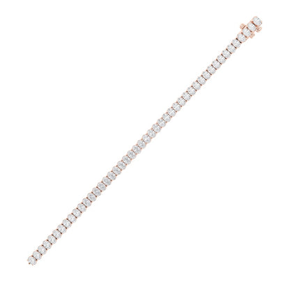 9CTW Oval Shaped Lab Grown Diamond (G/VS) East West Line Bracelet in 14K Gold