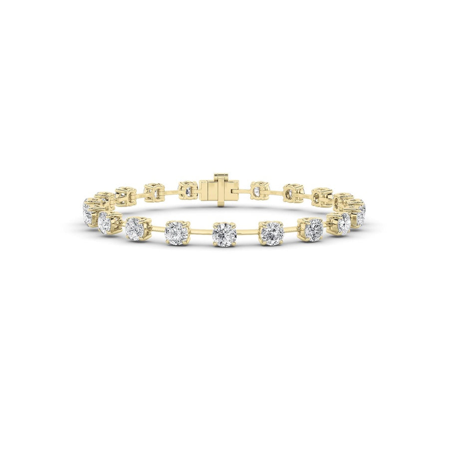 4CTW Round Shaped Lab Grown Diamond Split Prong Eternity Ring in 14K Gold (F/VS)